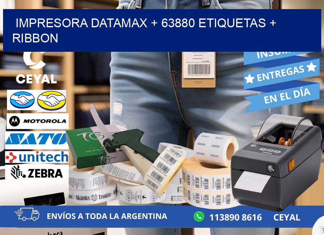 impresora DATAMAX + 63880 etiquetas + ribbon
