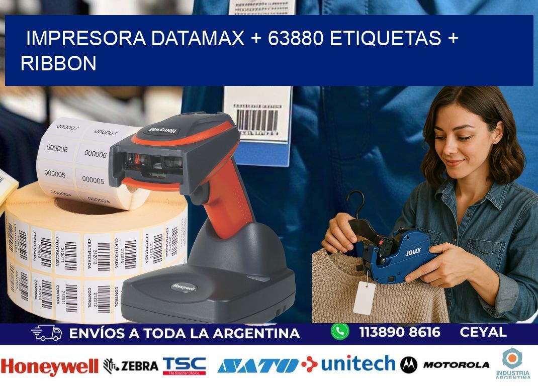 impresora DATAMAX + 63880 etiquetas + ribbon