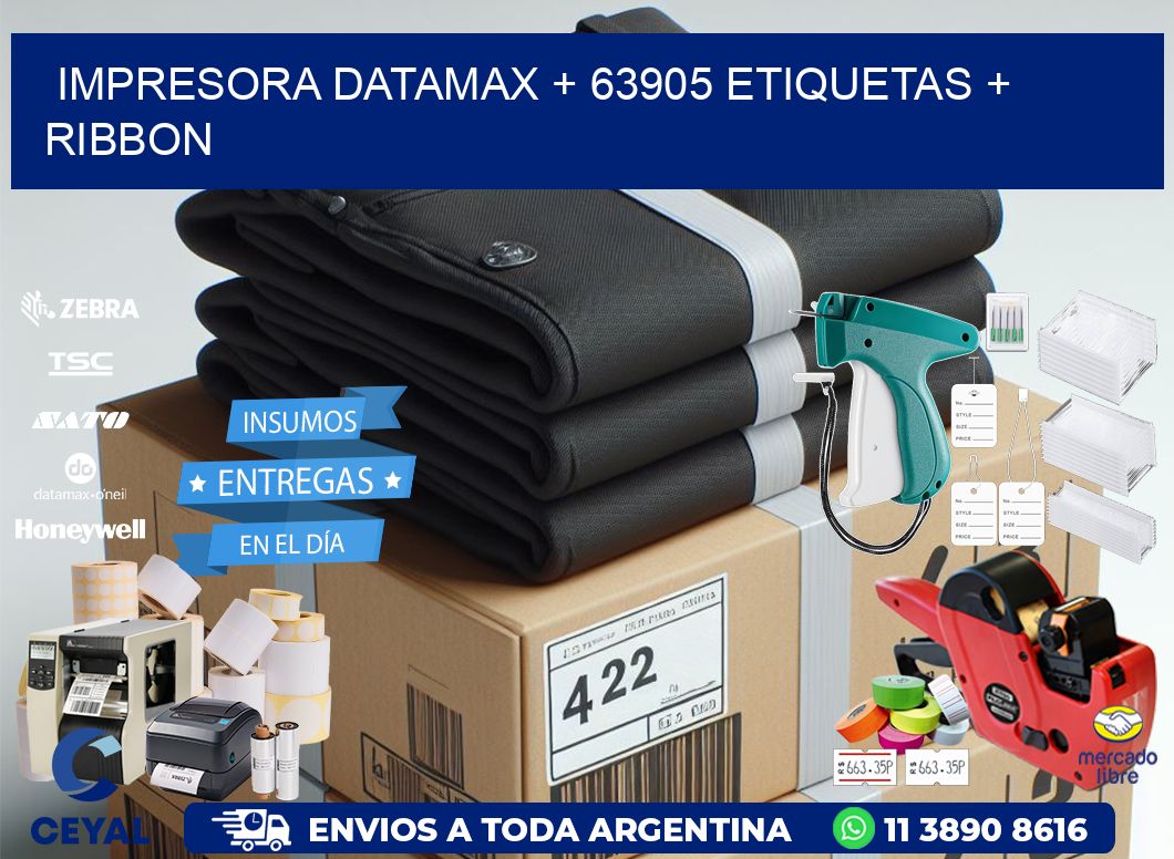 impresora DATAMAX + 63905 etiquetas + ribbon