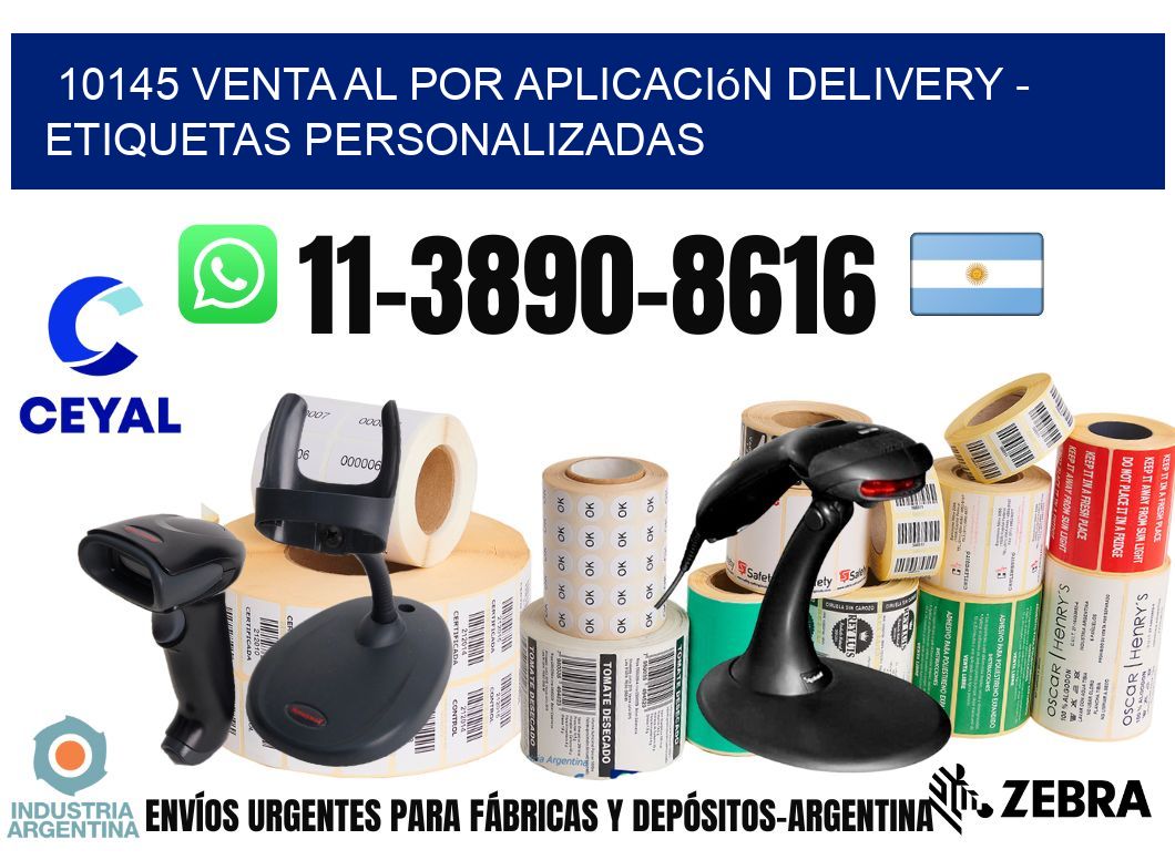 10145 Venta al Por Aplicación delivery - Etiquetas Personalizadas