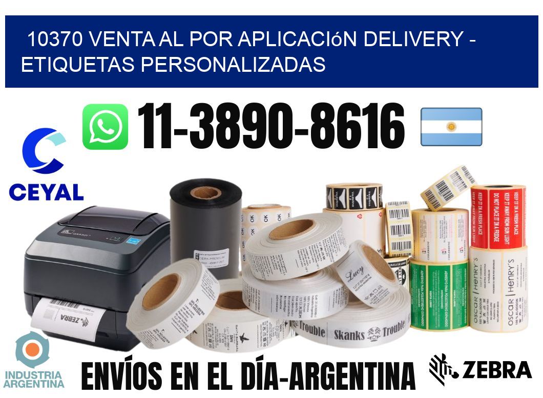10370 Venta al Por Aplicación delivery - Etiquetas Personalizadas