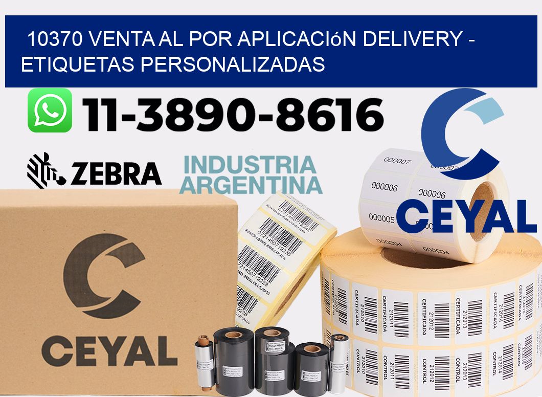 10370 Venta al Por Aplicación delivery - Etiquetas Personalizadas