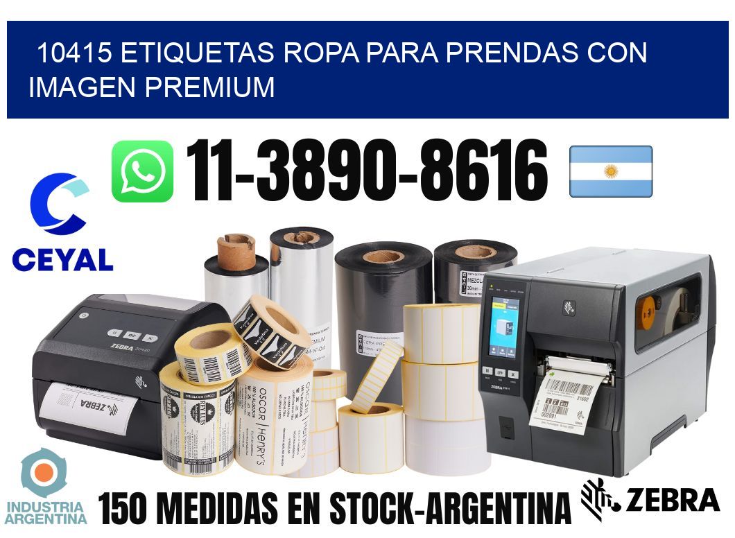 10415 Etiquetas ropa para prendas con imagen premium