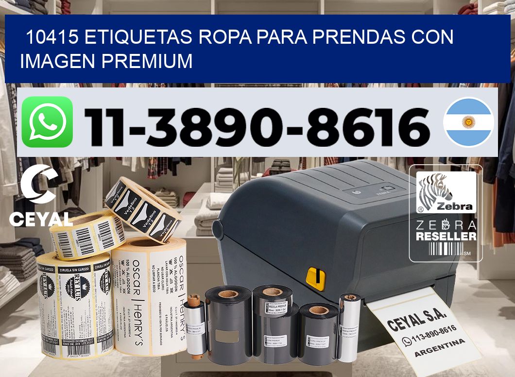 10415 Etiquetas ropa para prendas con imagen premium