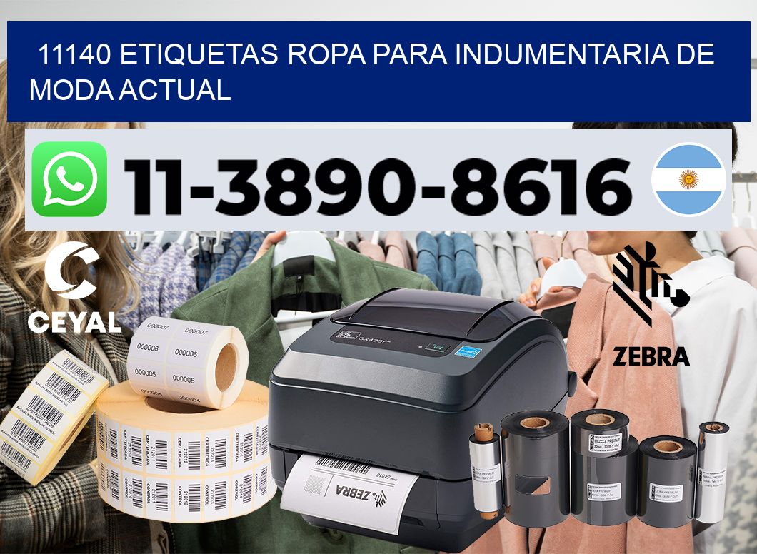 11140 Etiquetas ropa para indumentaria de moda actual