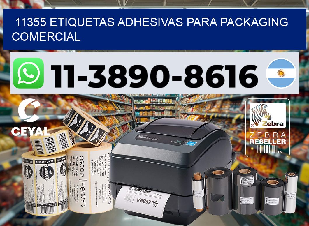 11355 Etiquetas adhesivas para packaging comercial