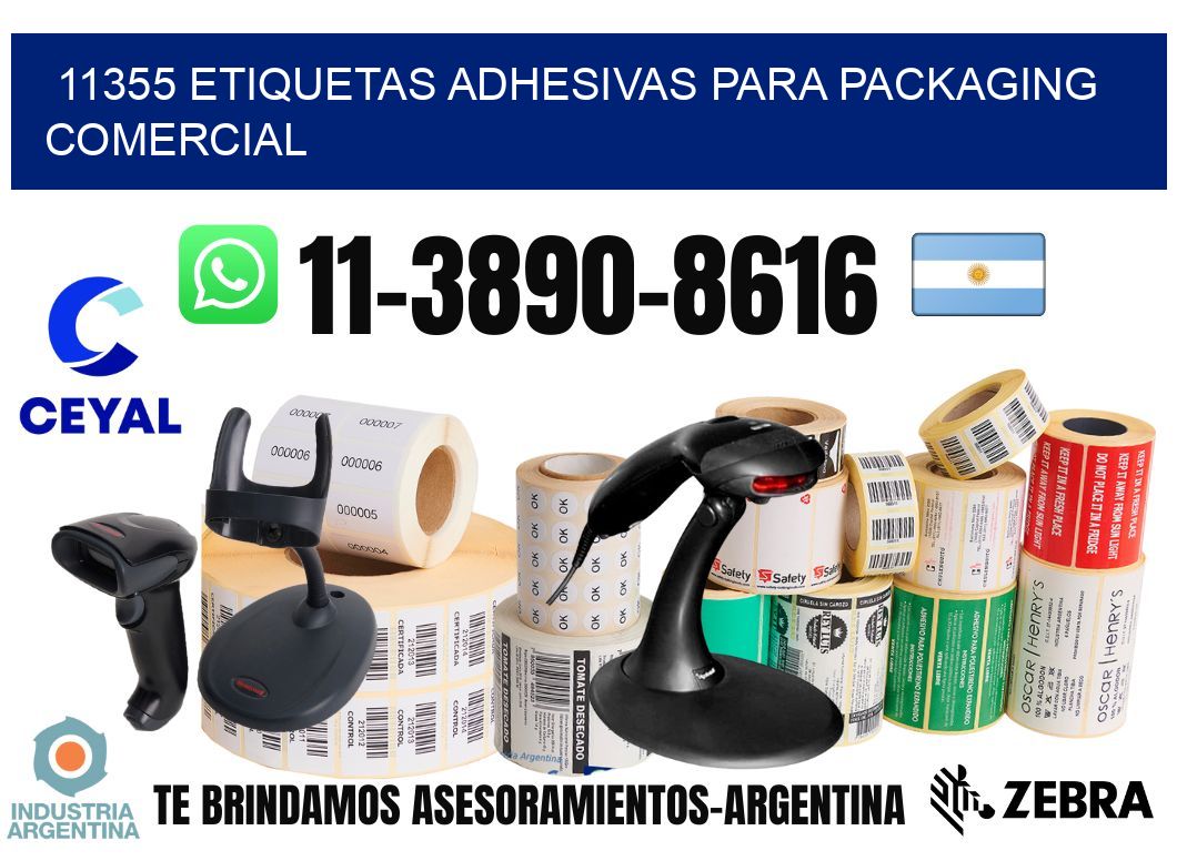 11355 Etiquetas adhesivas para packaging comercial