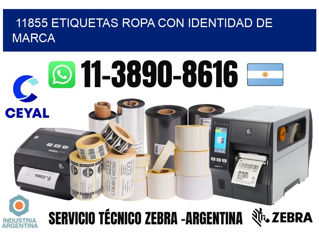 11855 Etiquetas ropa con identidad de marca
