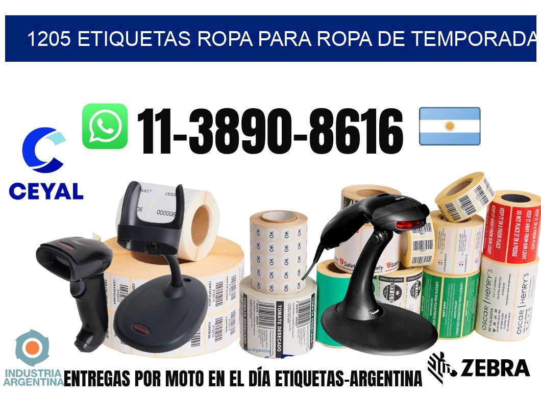 1205 Etiquetas ropa para ropa de temporada