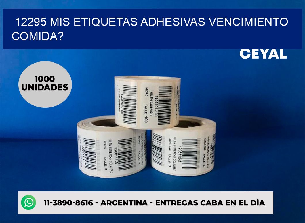 12295 mis etiquetas adhesivas vencimiento comida?