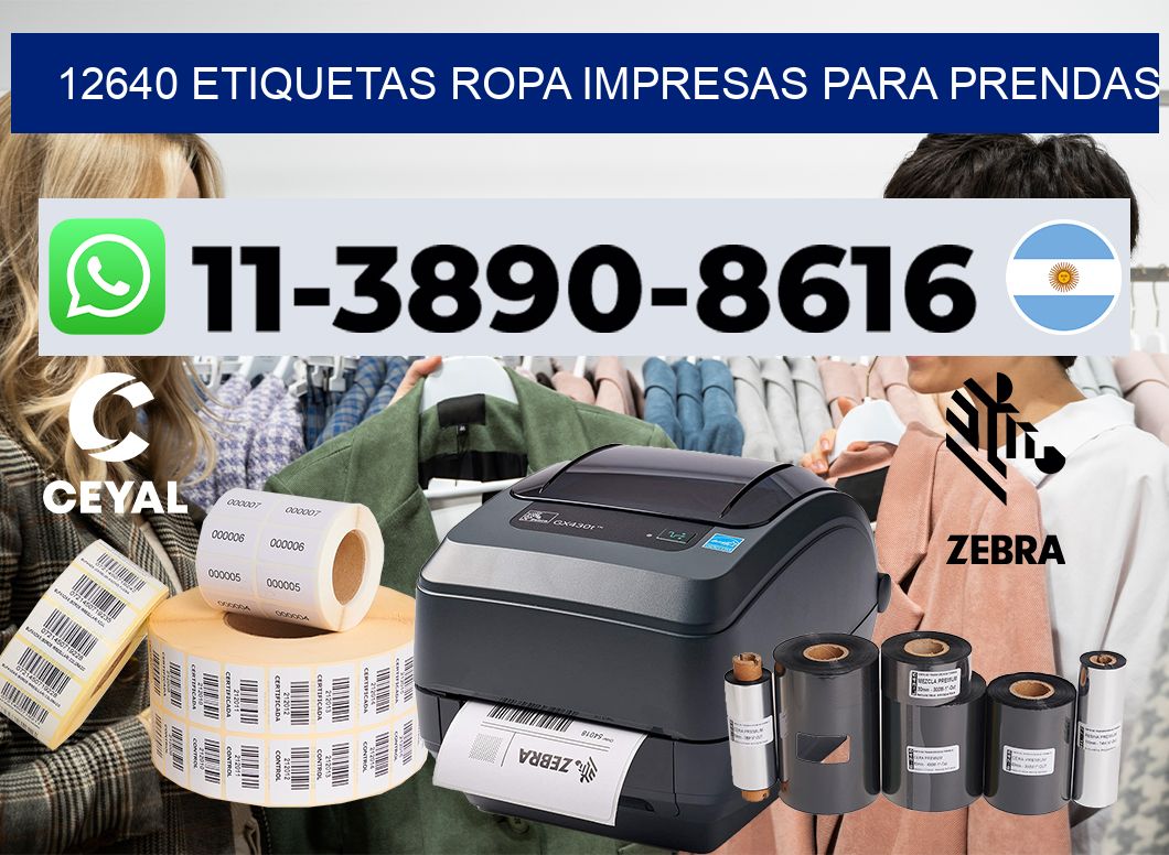 12640 Etiquetas ropa impresas para prendas