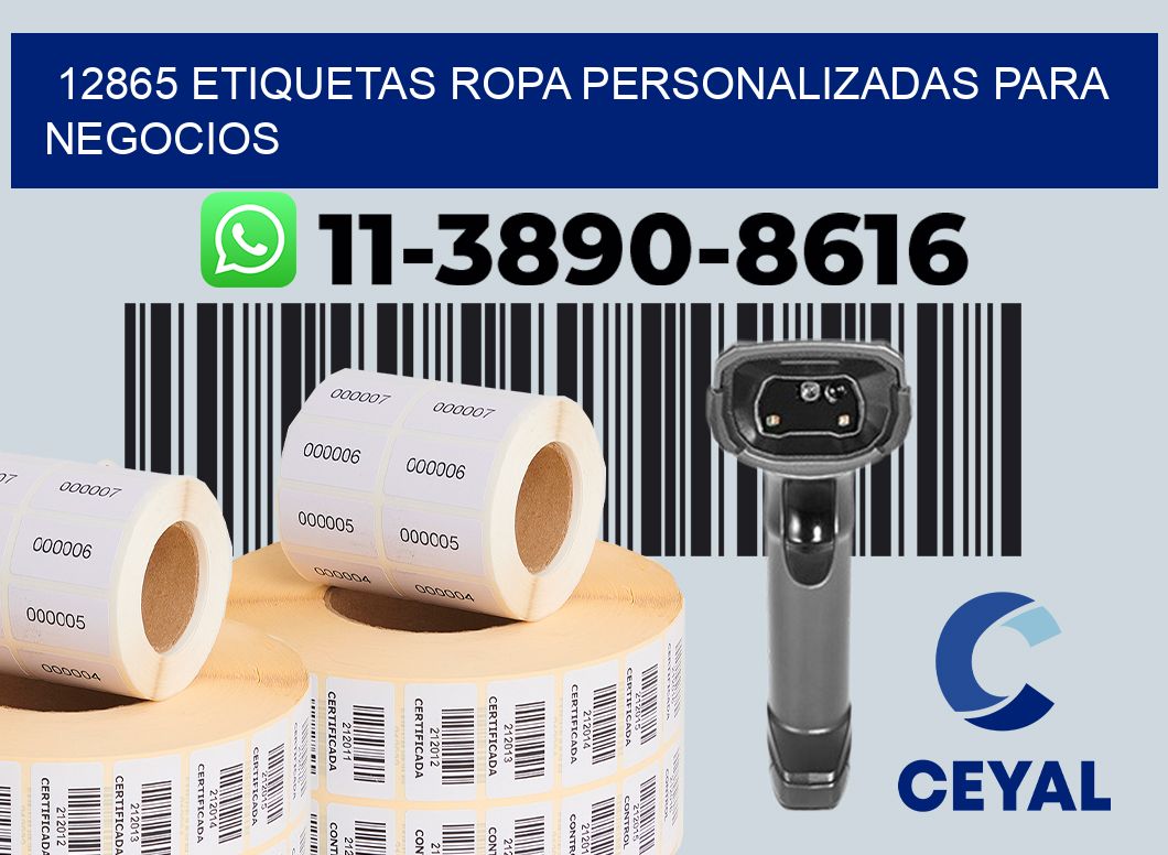 12865 Etiquetas ropa personalizadas para negocios