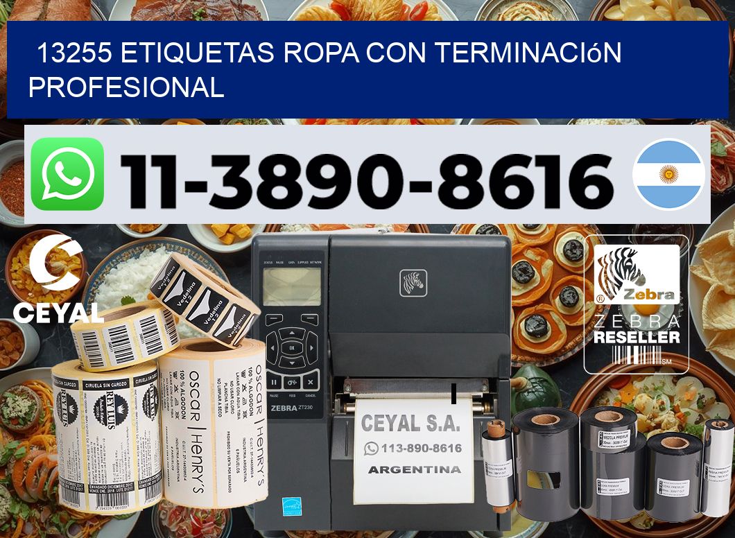 13255 Etiquetas ropa con terminación profesional