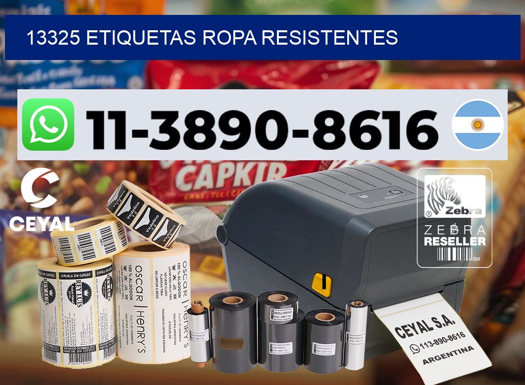 13325 Etiquetas ropa resistentes