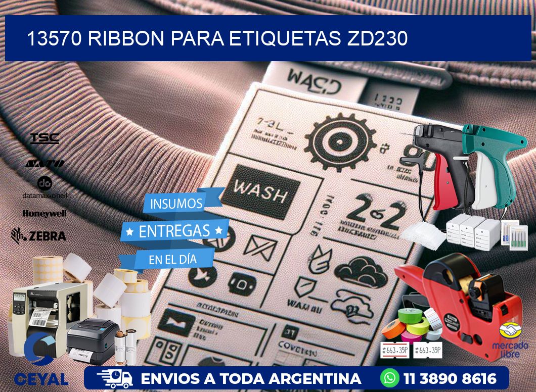 13570 ribbon para etiquetas zd230