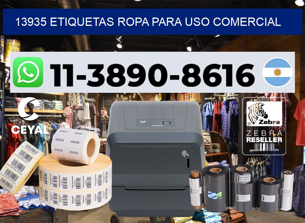 13935 Etiquetas ropa para uso comercial