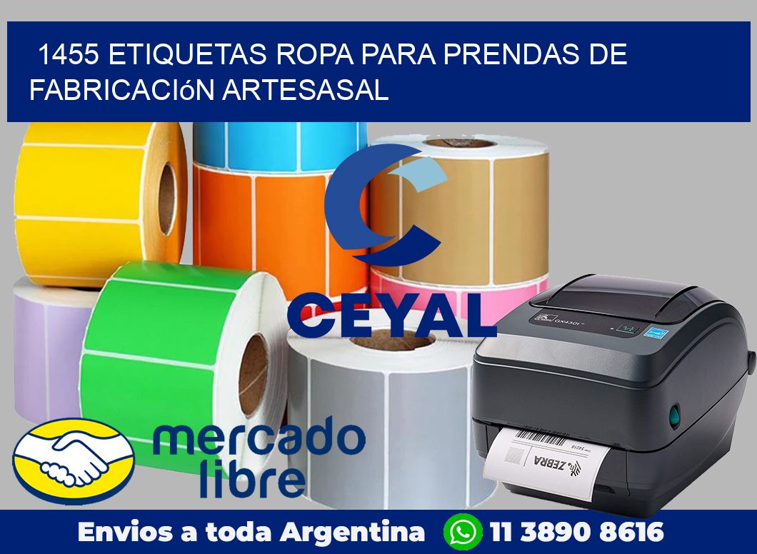 1455 Etiquetas ropa para prendas de fabricación artesasal