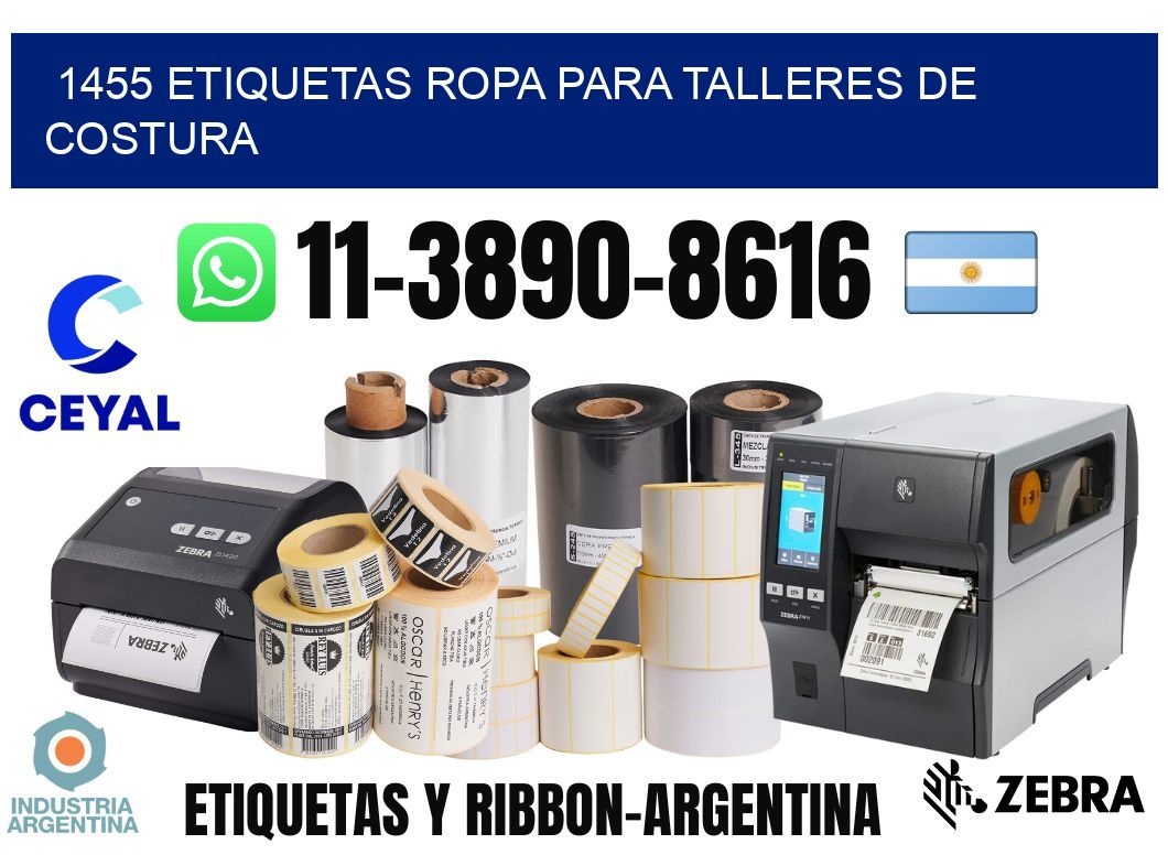 1455 Etiquetas ropa para talleres de costura