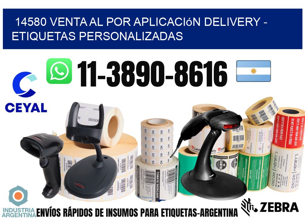 14580 Venta al Por Aplicación delivery - Etiquetas Personalizadas