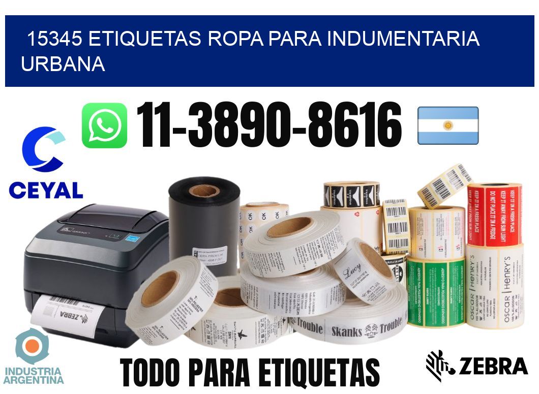 15345 Etiquetas ropa para indumentaria urbana