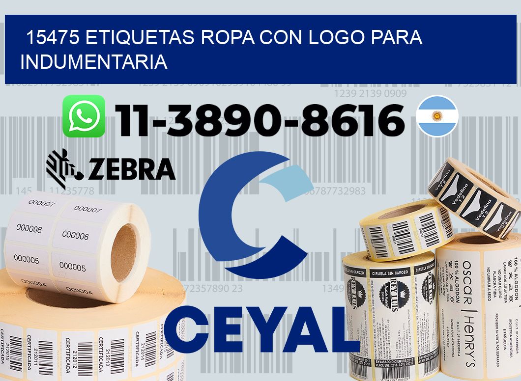 15475 Etiquetas ropa con logo para indumentaria