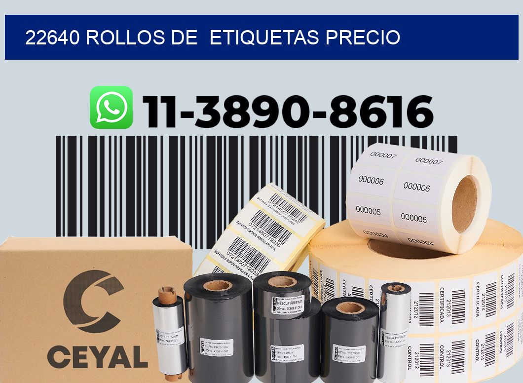 22640 rollos de  etiquetas precio