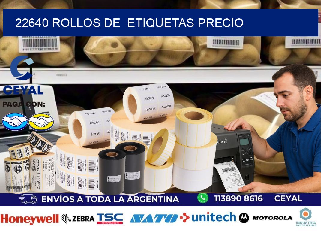 22640 rollos de  etiquetas precio