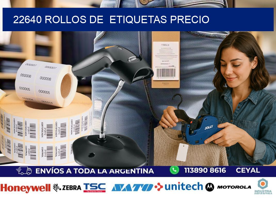 22640 rollos de  etiquetas precio
