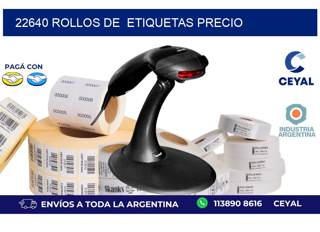 22640 rollos de  etiquetas precio