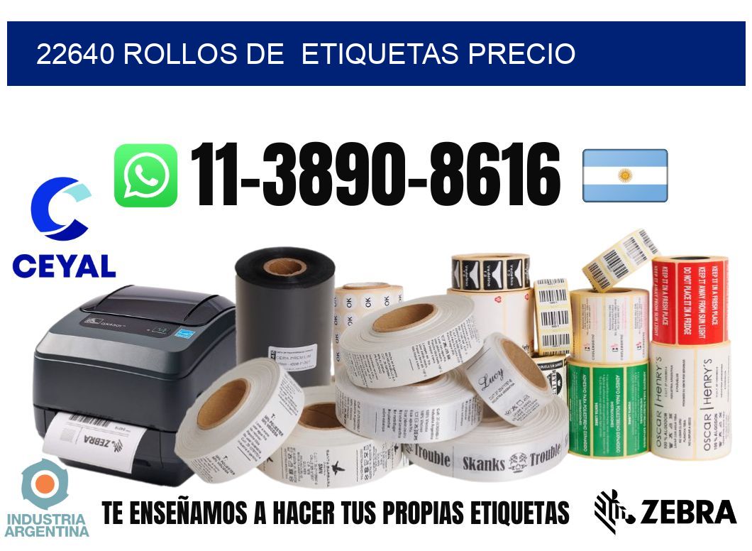 22640 rollos de  etiquetas precio