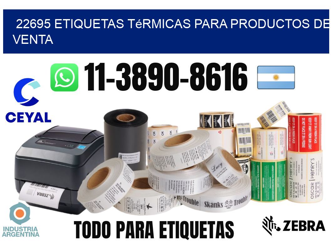 22695 etiquetas térmicas para productos de venta