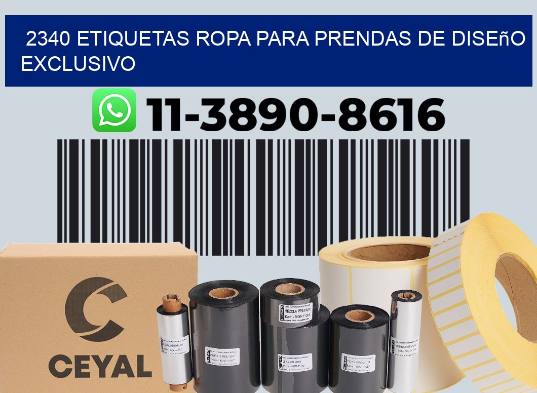 2340 Etiquetas ropa para prendas de diseño exclusivo