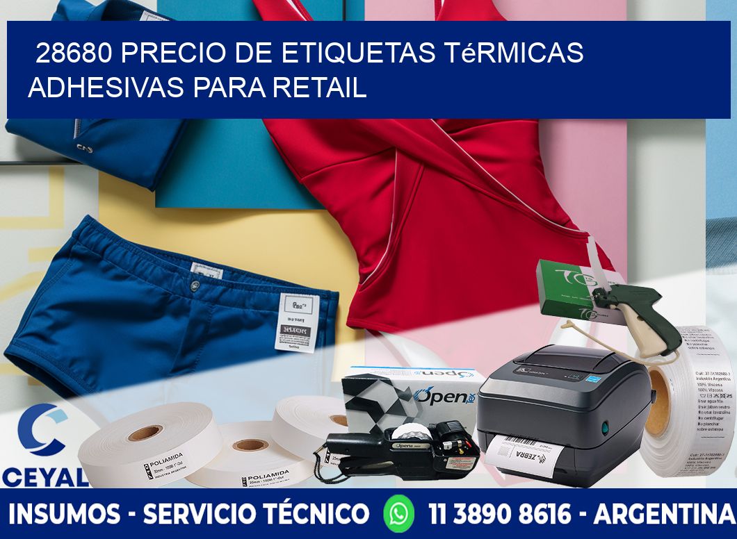 28680 precio de etiquetas térmicas adhesivas para retail