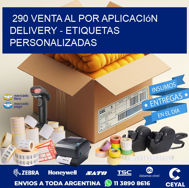 290 Venta al Por Aplicación delivery - Etiquetas Personalizadas