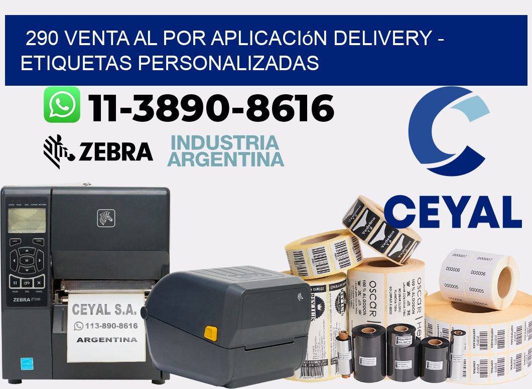 290 Venta al Por Aplicación delivery - Etiquetas Personalizadas