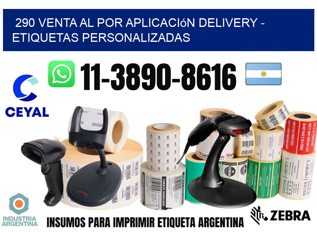 290 Venta al Por Aplicación delivery – Etiquetas Personalizadas