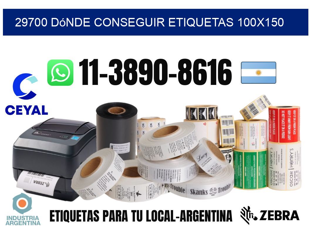 29700 dónde conseguir etiquetas 100x150