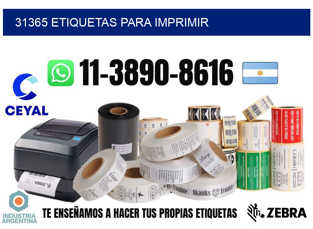 31365 etiquetas para imprimir