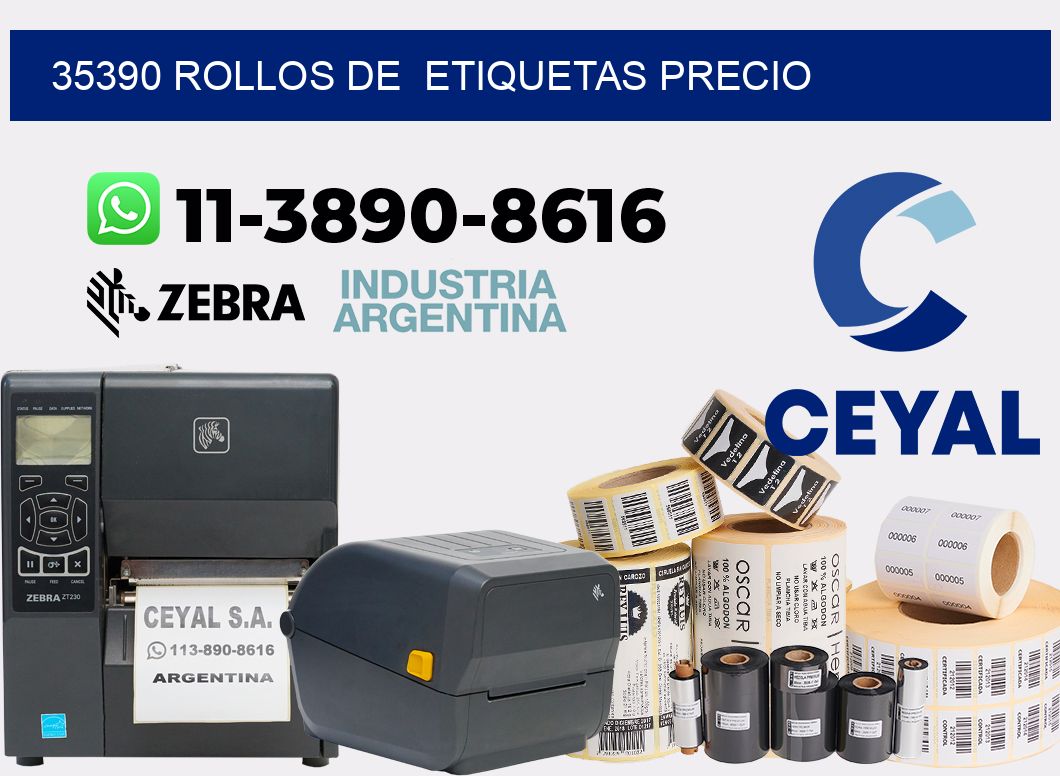 35390 rollos de  etiquetas precio