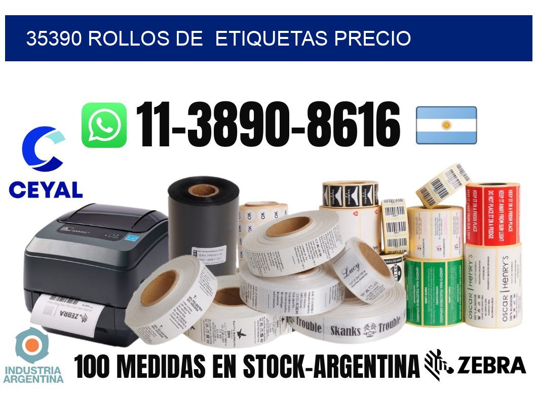 35390 rollos de  etiquetas precio