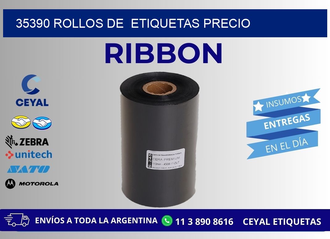 35390 rollos de  etiquetas precio
