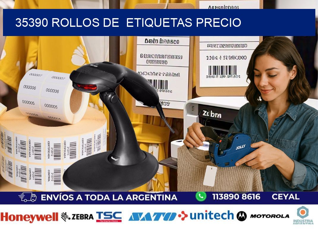 35390 rollos de  etiquetas precio