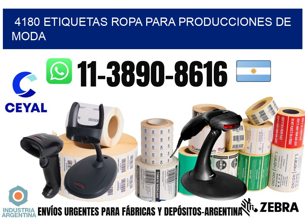 4180 Etiquetas ropa para producciones de moda
