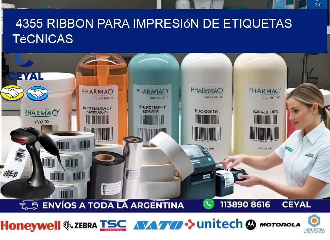 4355 ribbon para impresión de etiquetas técnicas