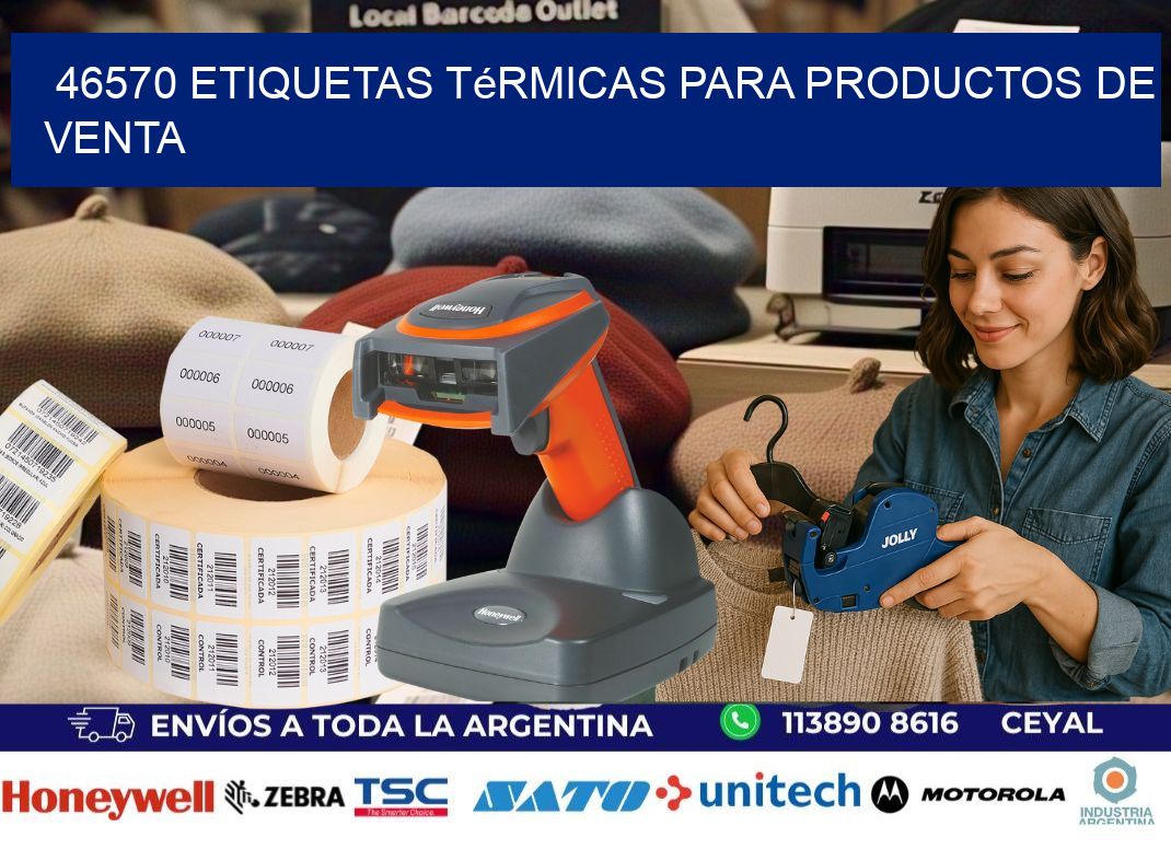 46570 etiquetas térmicas para productos de venta