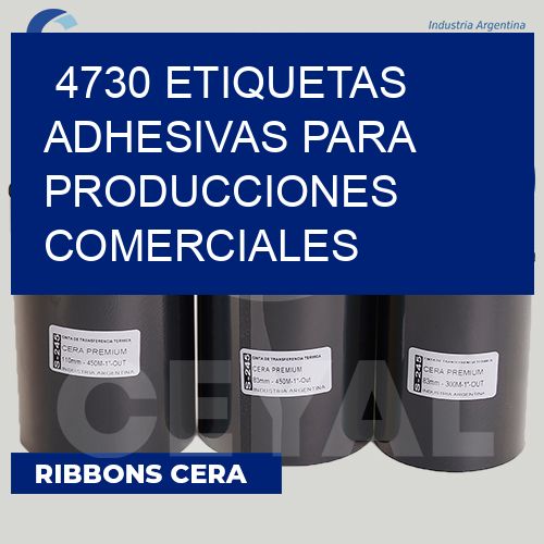 4730 Etiquetas adhesivas para producciones comerciales