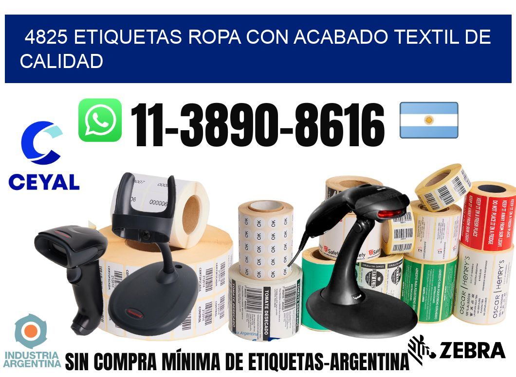 4825 Etiquetas ropa con acabado textil de calidad
