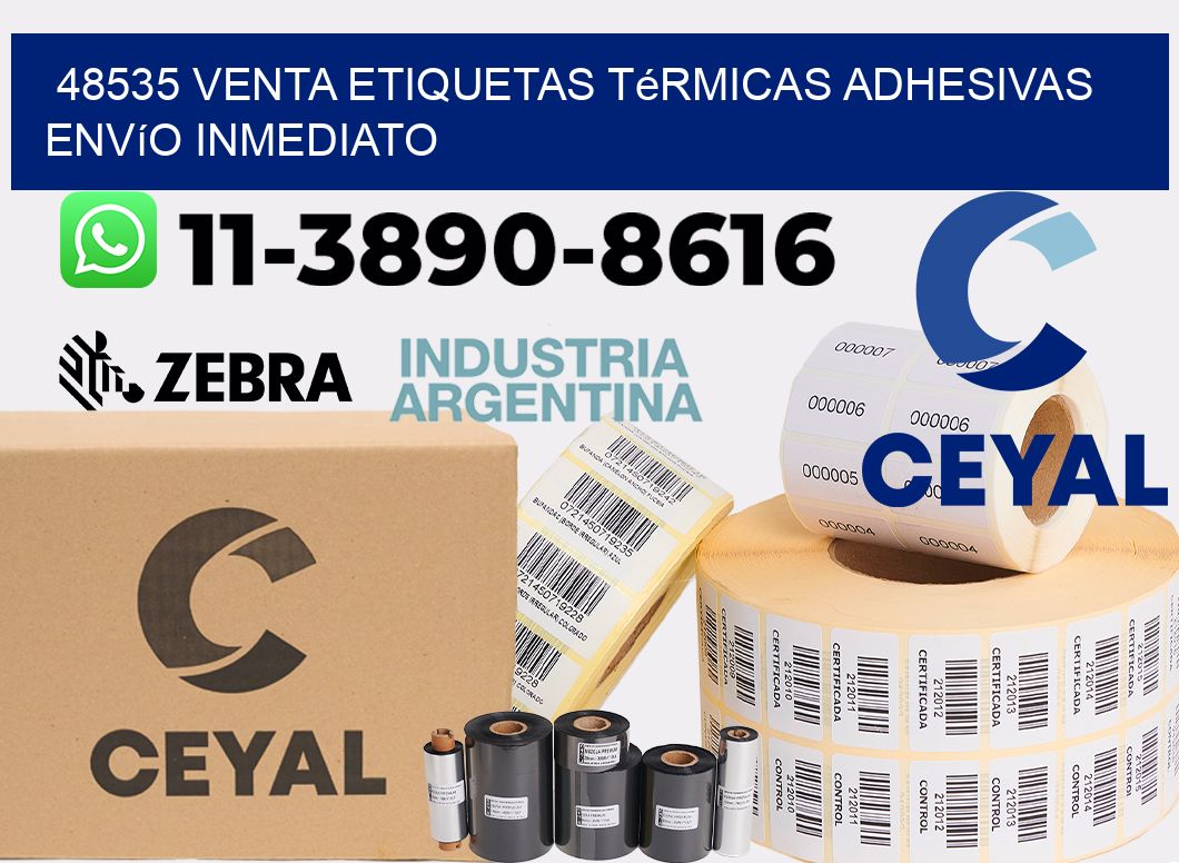 48535 venta etiquetas térmicas adhesivas envío inmediato