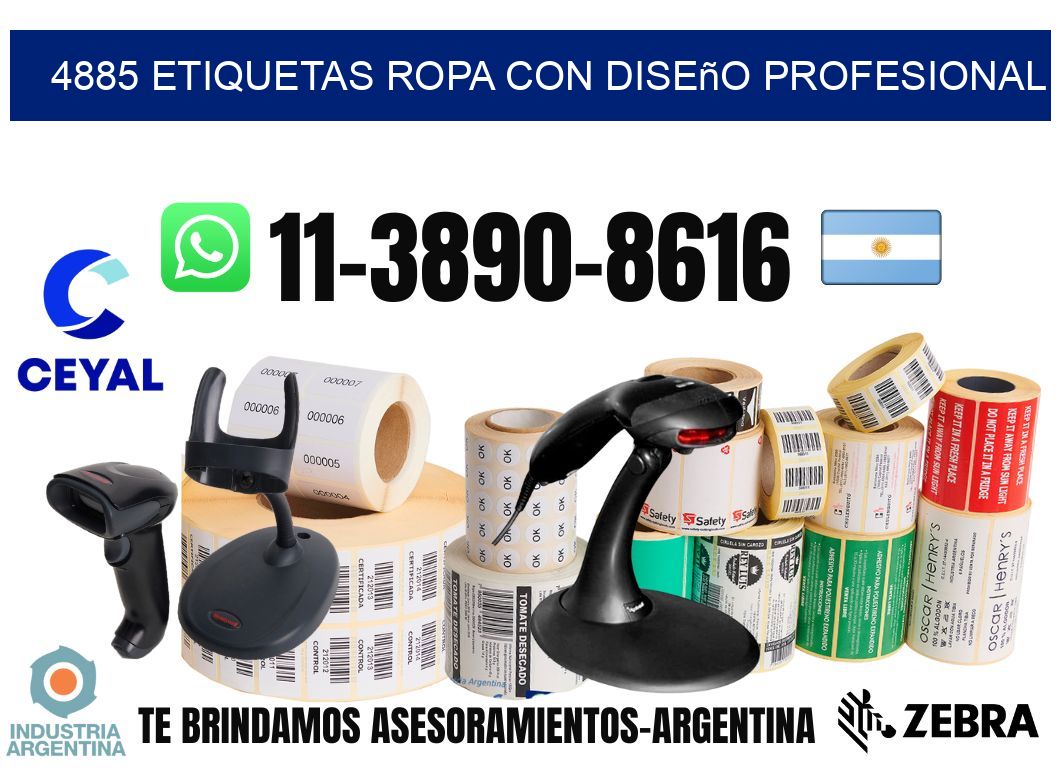 4885 Etiquetas ropa con diseño profesional