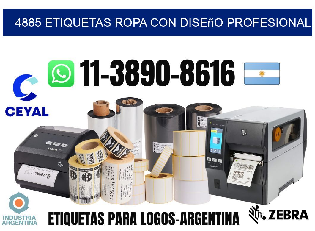 4885 Etiquetas ropa con diseño profesional